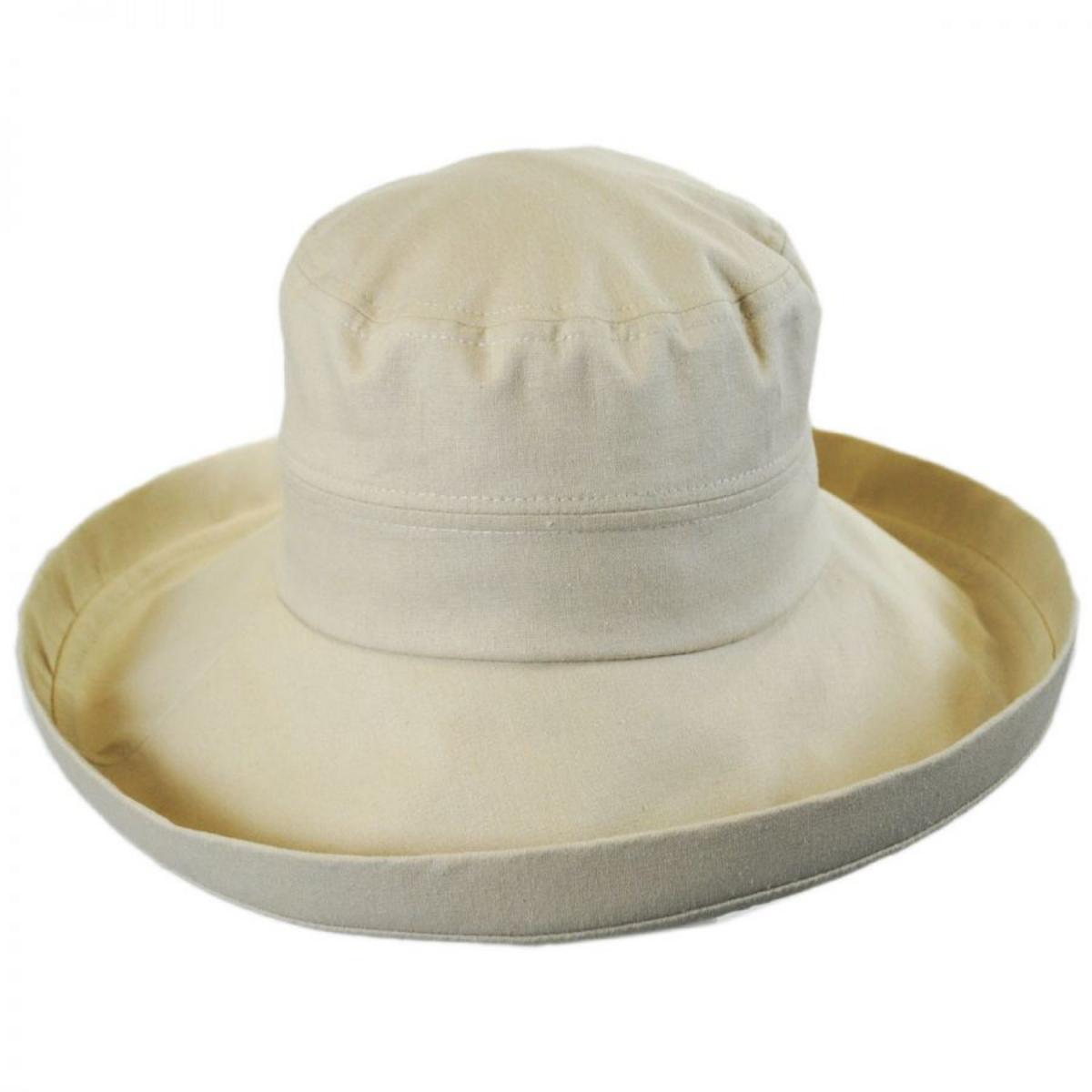 sur la tete | Lily Linen Breton Sun Hat | 109408 | front | SAND