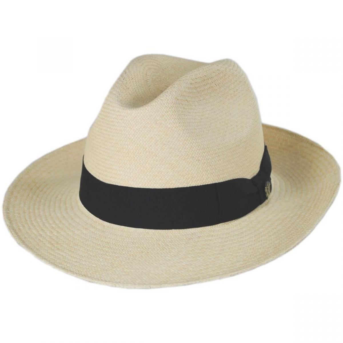 Bigalli | Don Juan Grade 8 Panama Straw Fedora Hat | 129204 | lead | NATURAL