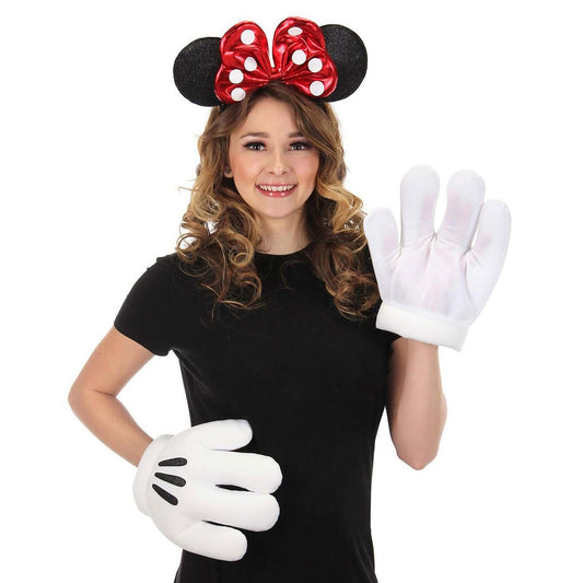 Disney | Minnie Glitter Headband & Gloves Set | 190567 | lsmone | BLACK/RED