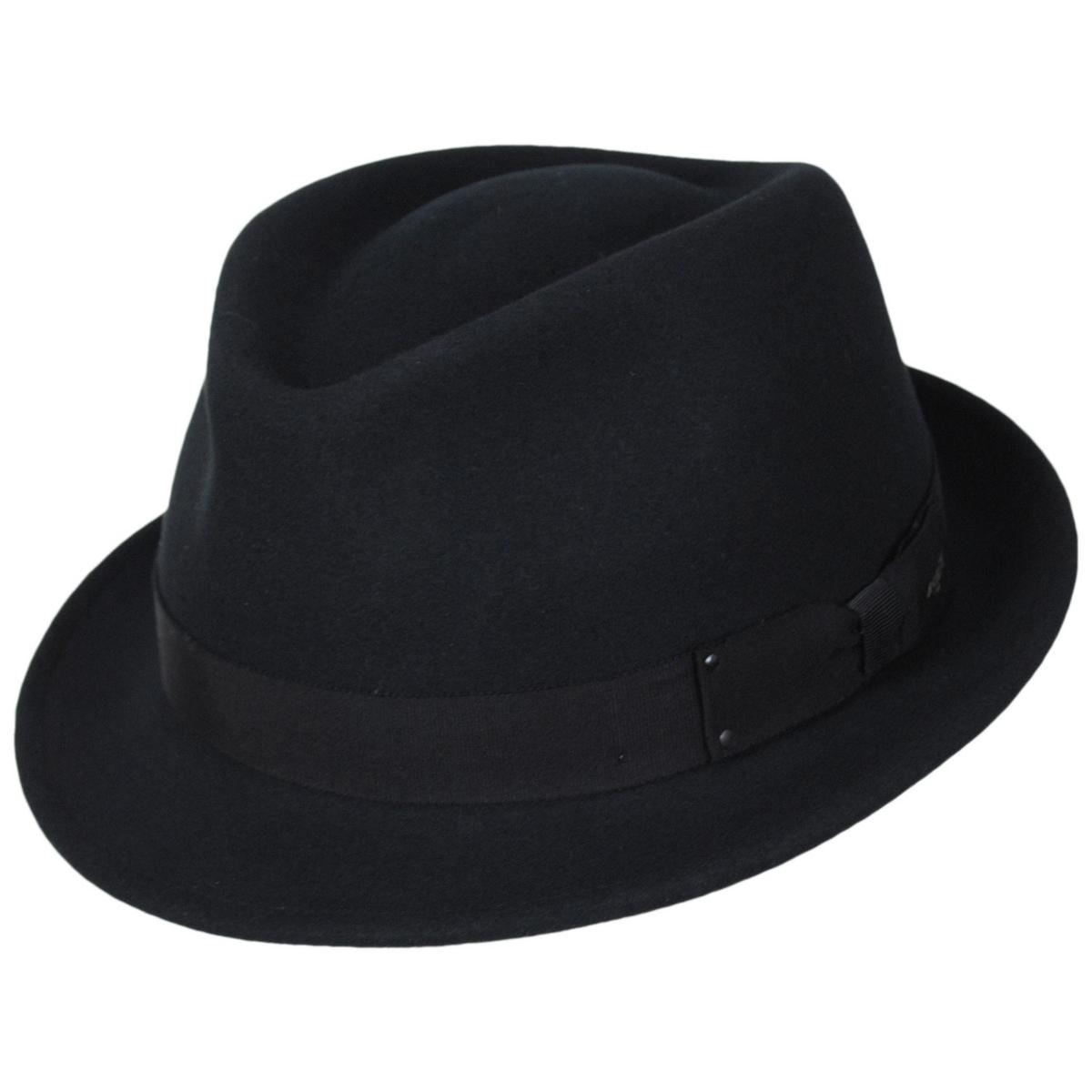Bailey 1922 | Wynn Wool LiteFelt Fedora Hat | 130048 | lead | BLACK