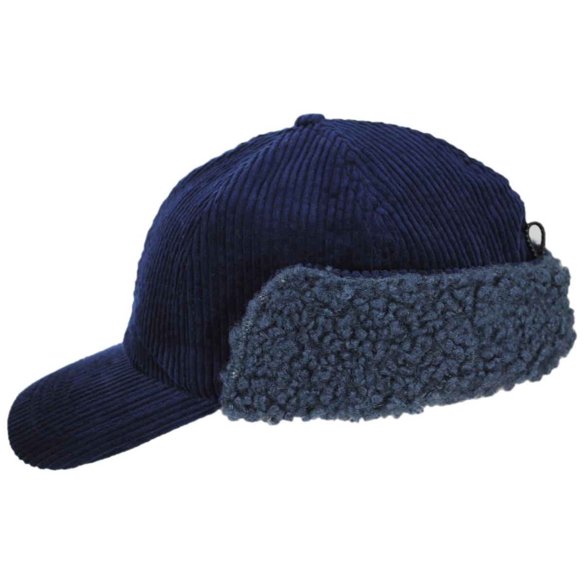 Kangol | Corduroy Earflap Fitted Baseball Cap | 201116 | profile | HAZY INDIGO