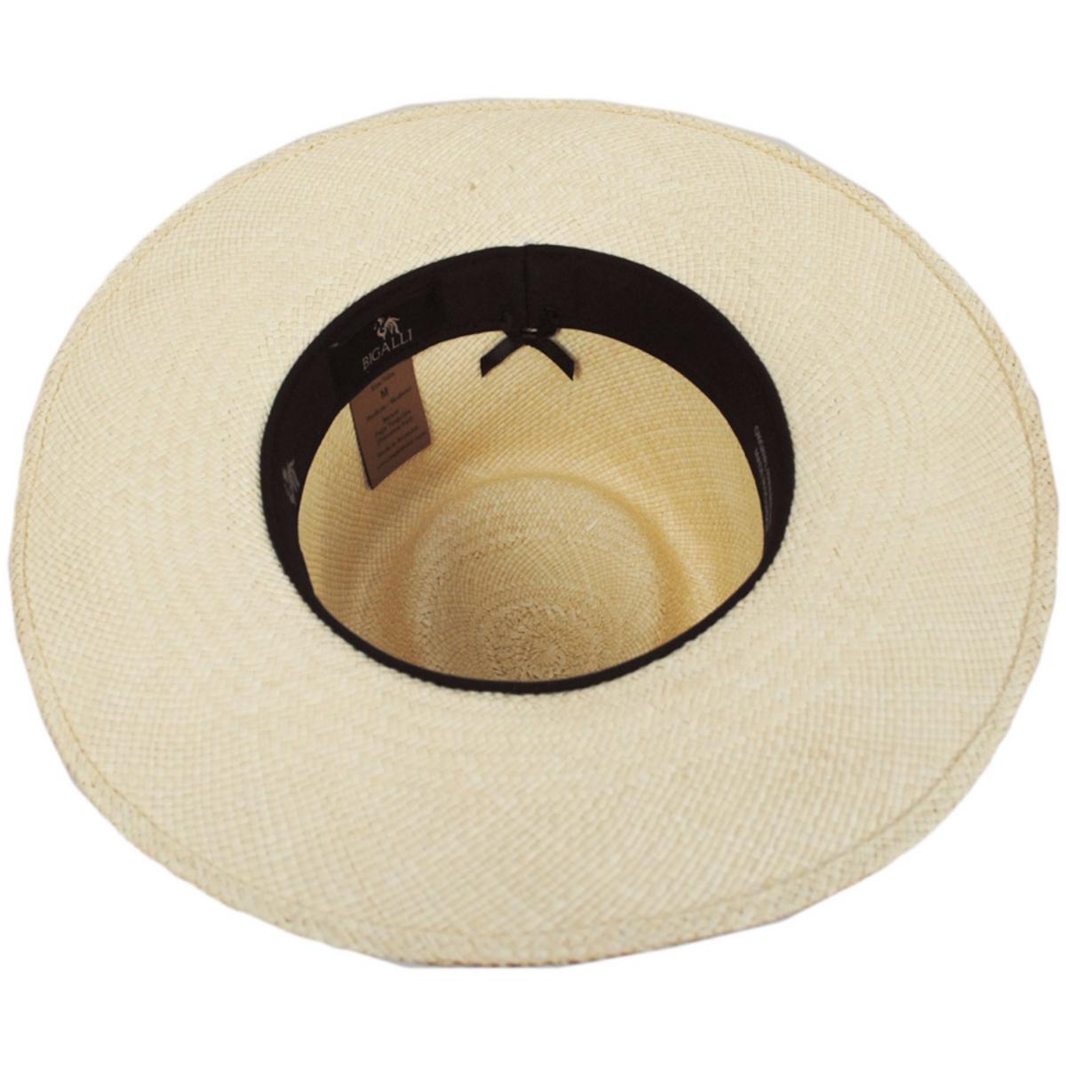 Bigalli | Sunny Panama Straw Fedora Hat | 129237 | under | NATURAL