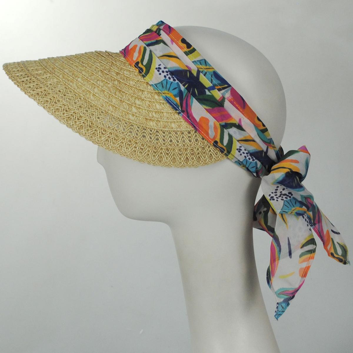Cappelli | Nohea Toyo Straw Visor | 195038 | profile | NATURAL