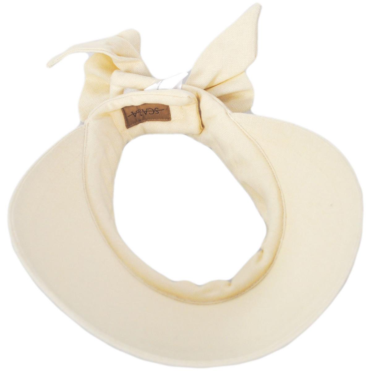Scala | Backbow Cotton Visor | 195018 | under | LINEN