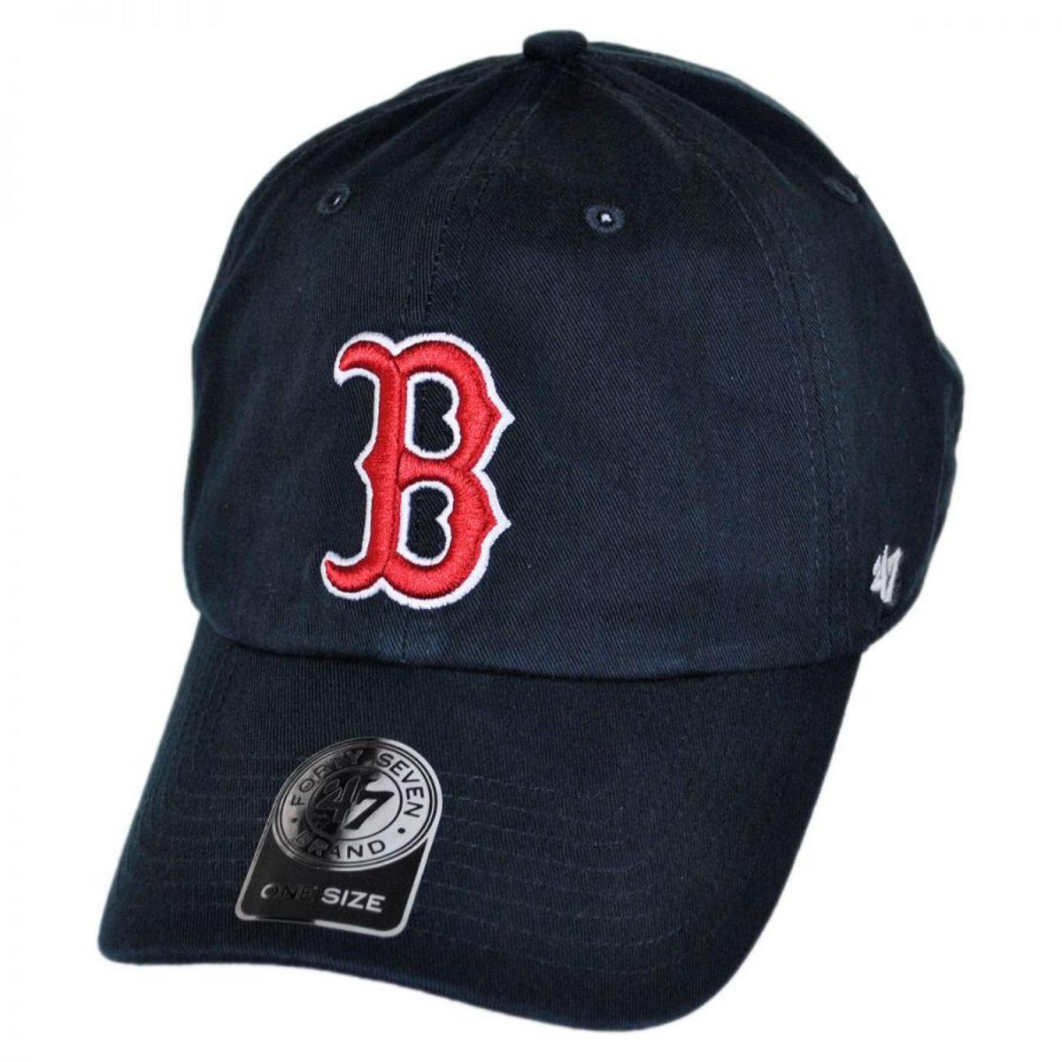 47 Brand | Boston Red Sox MLB Clean Up Strapback Baseball Cap Dad Hat | 203164 | lead | NAVY