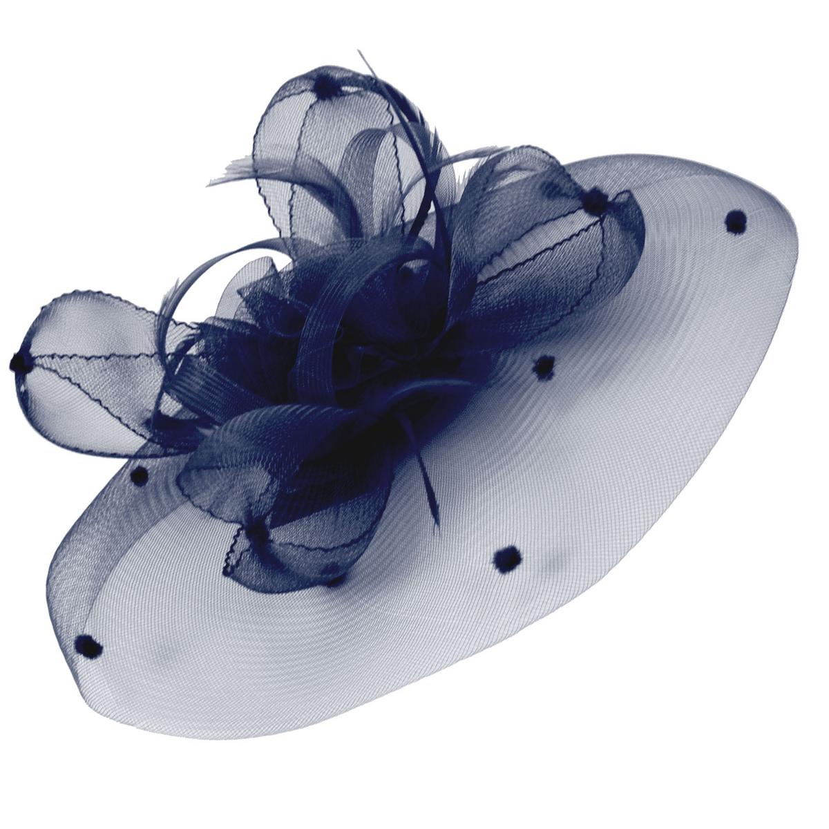 Kathy Jeanne | Voile Horsehair Mesh Fascinator Hat | 122431 | lead | NAVY