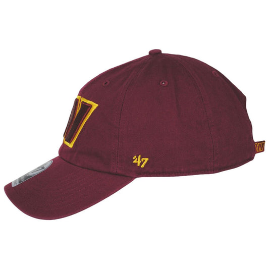 47 Brand | Washington Commanders NFL Clean Up Strapback Baseball Cap Dad Hat | 203560 | profile | CARDINAL