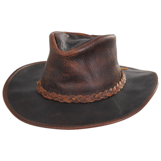 Henschel | Walker Raging Bull Leather Western Hat | 140378 | lead | BROWN