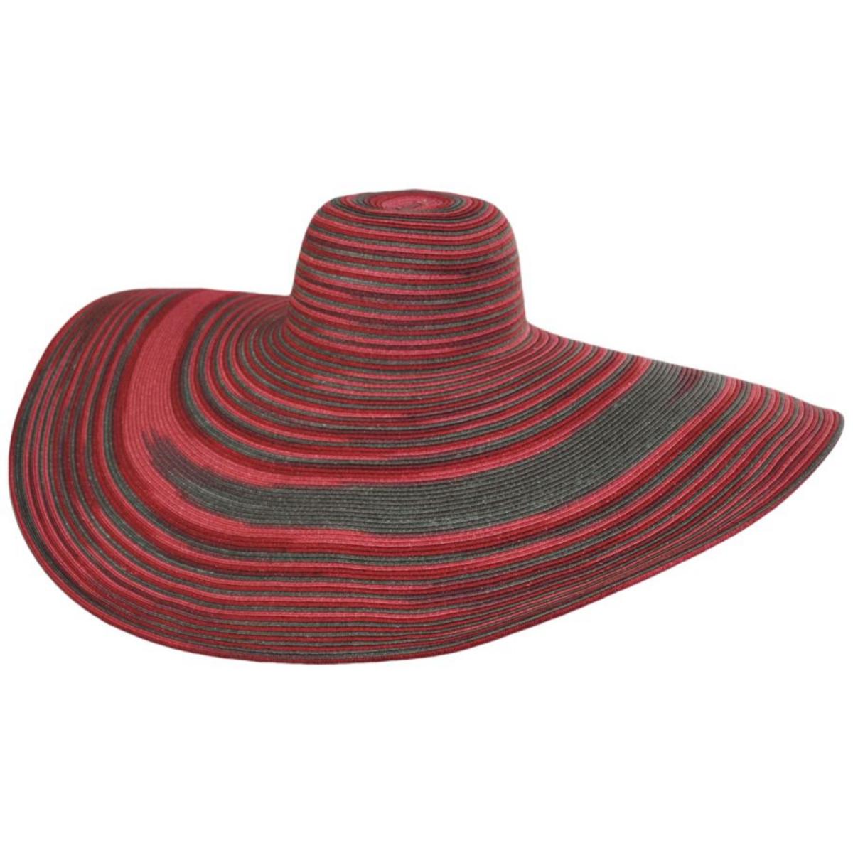 San Diego Hat Company | Look At Me Braided Toyo Straw Sun Hat | 103665 | lead | RED