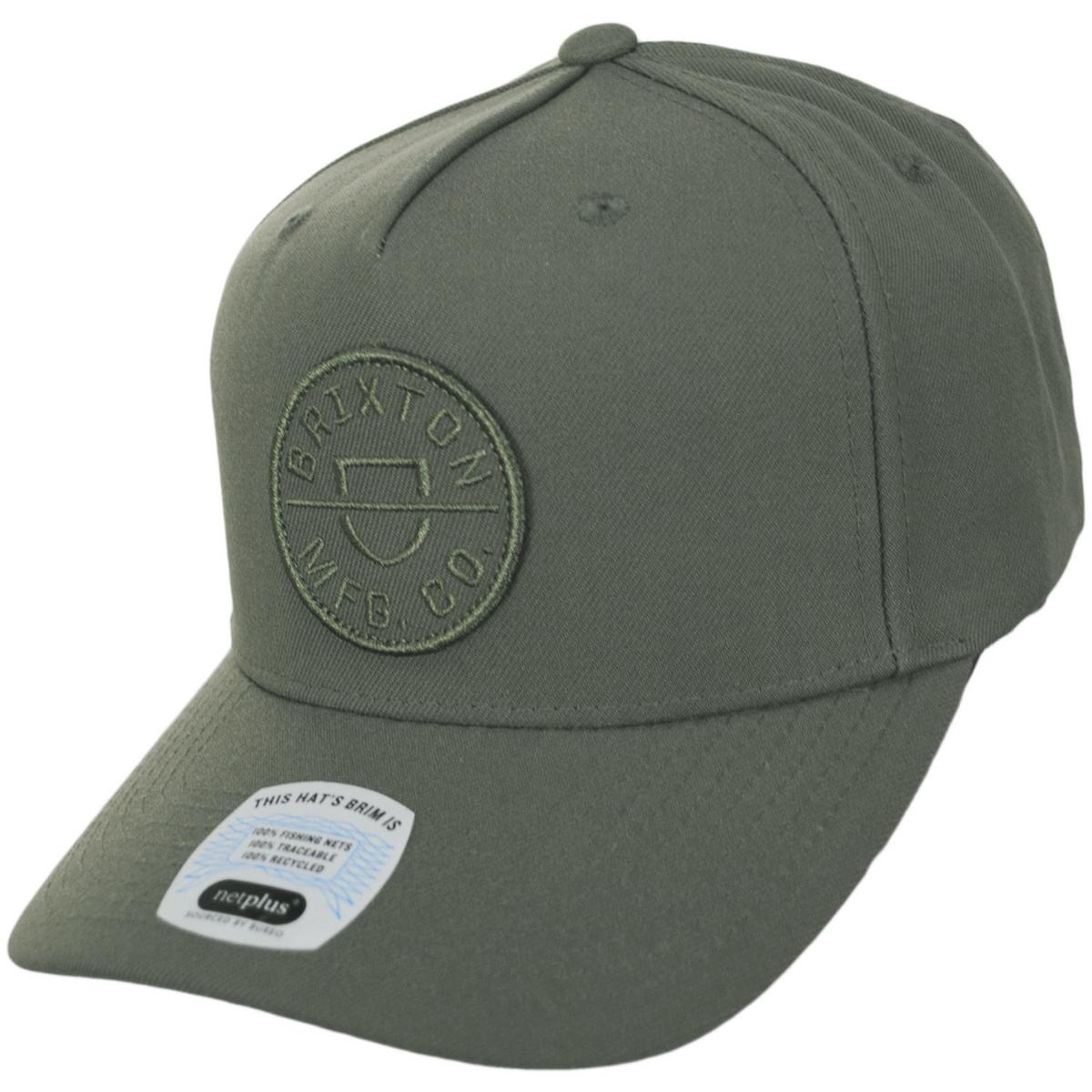 BRIXTON HATS | Crest 5-Panel Snapback Baseball Cap | 201858 | lead | IVY GREEN