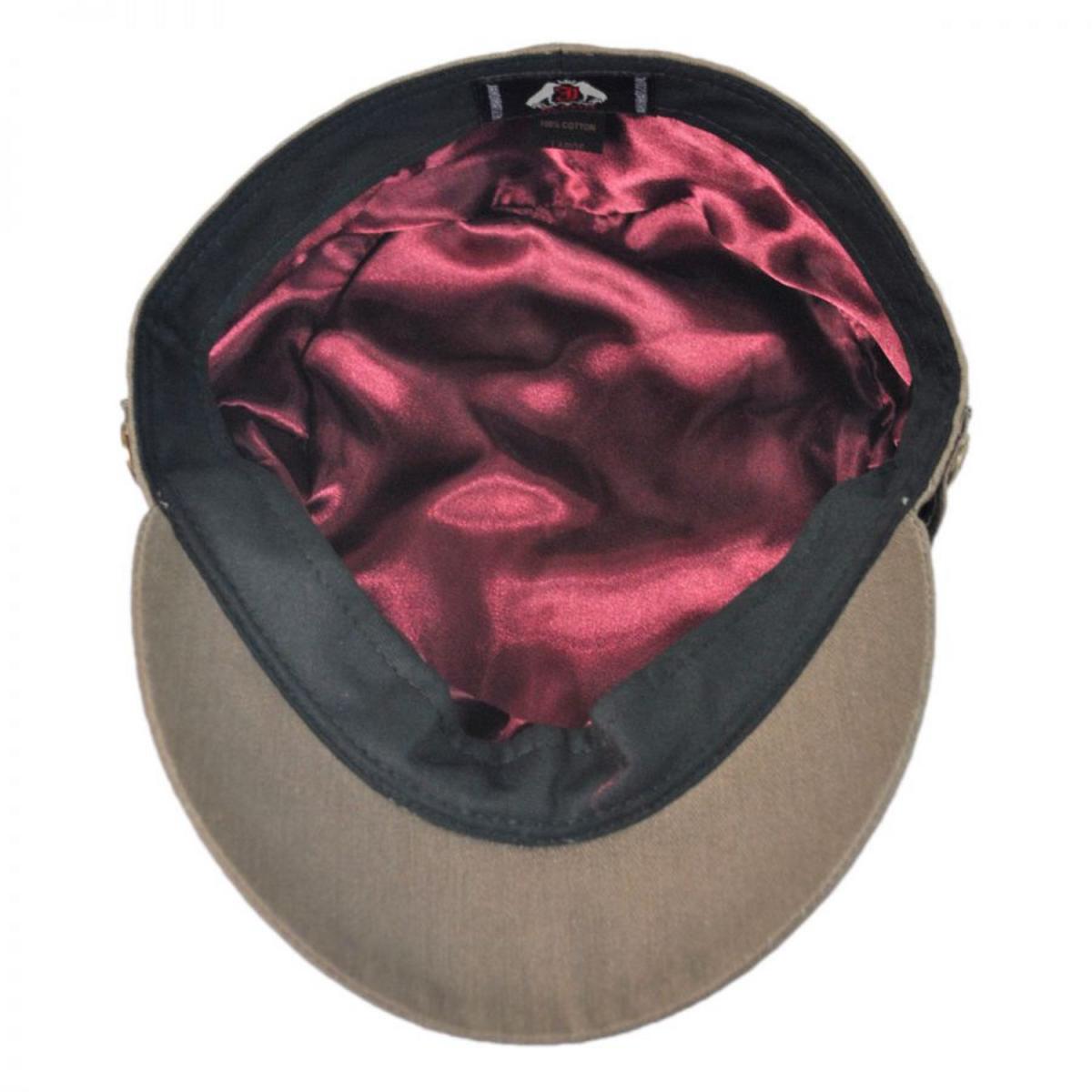 Jaxon Hats | Herringbone Cotton Cadet Cap | 222300 | under | OLIVE