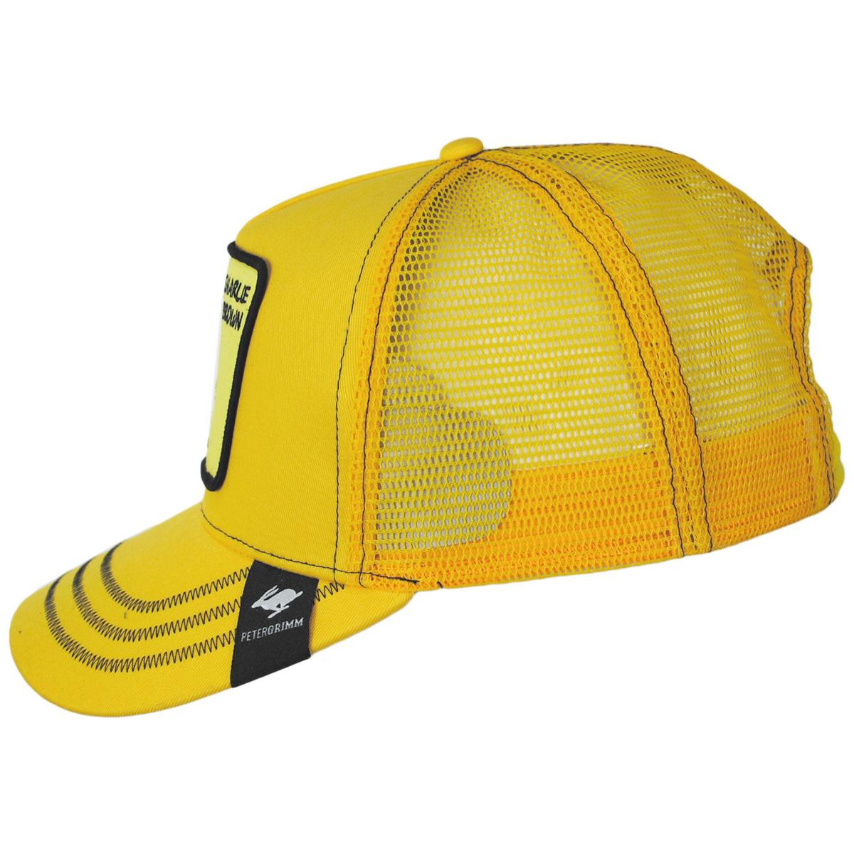 Peanuts | Charlie Mesh Trucker Snapback Baseball Cap | 201305 | profile | YELLOW