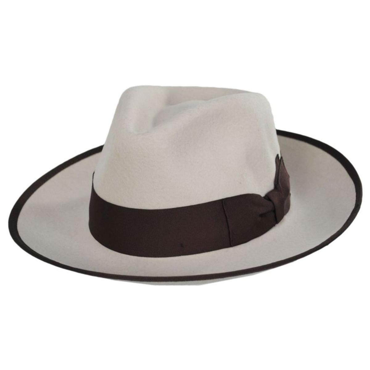 Bigalli | Kellan Wool Felt Fedora Hat | 131431 | lead | CREAM