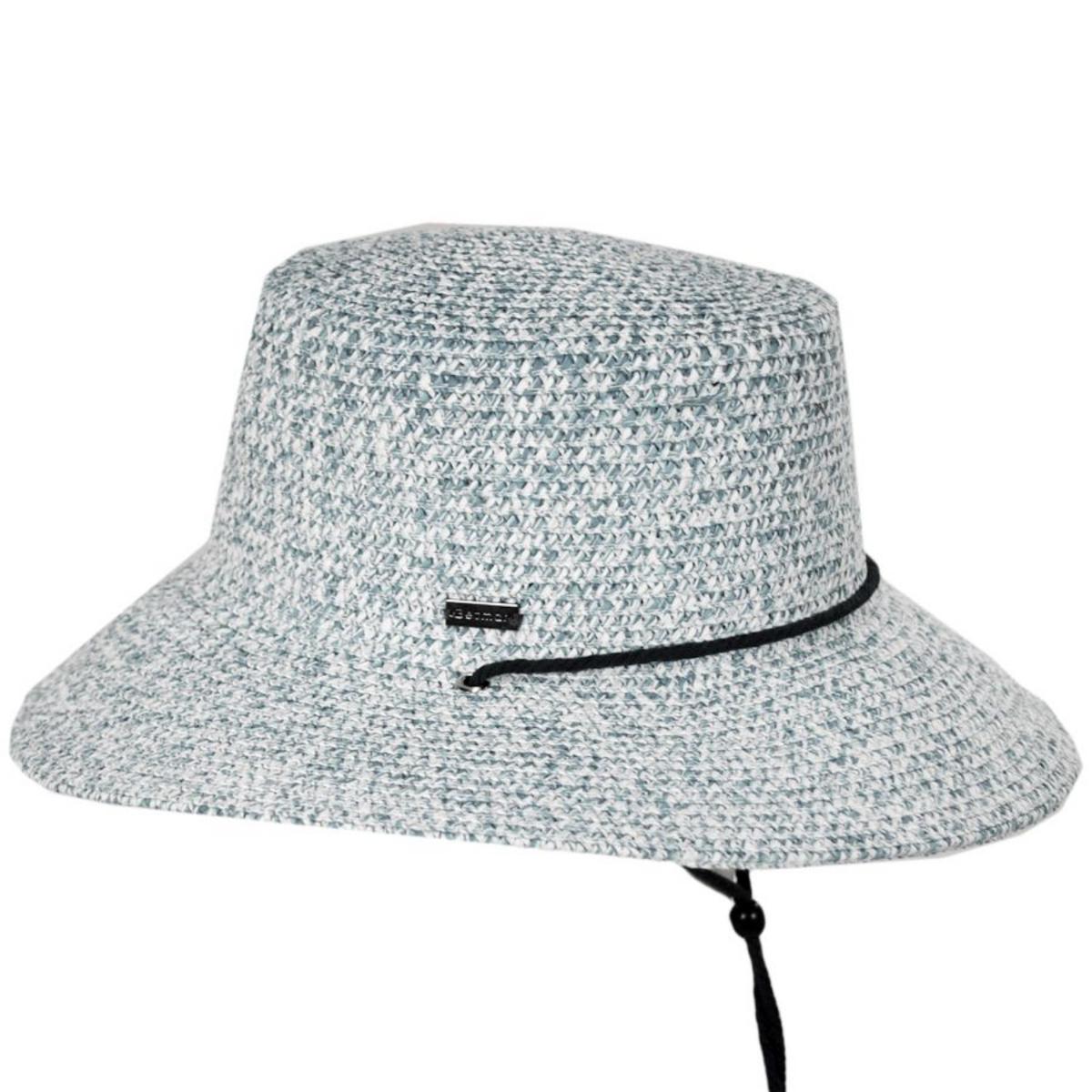 Betmar | Ellen Toyo Braid Straw Bucket Hat | 101146 | profile | WASHED BLACK