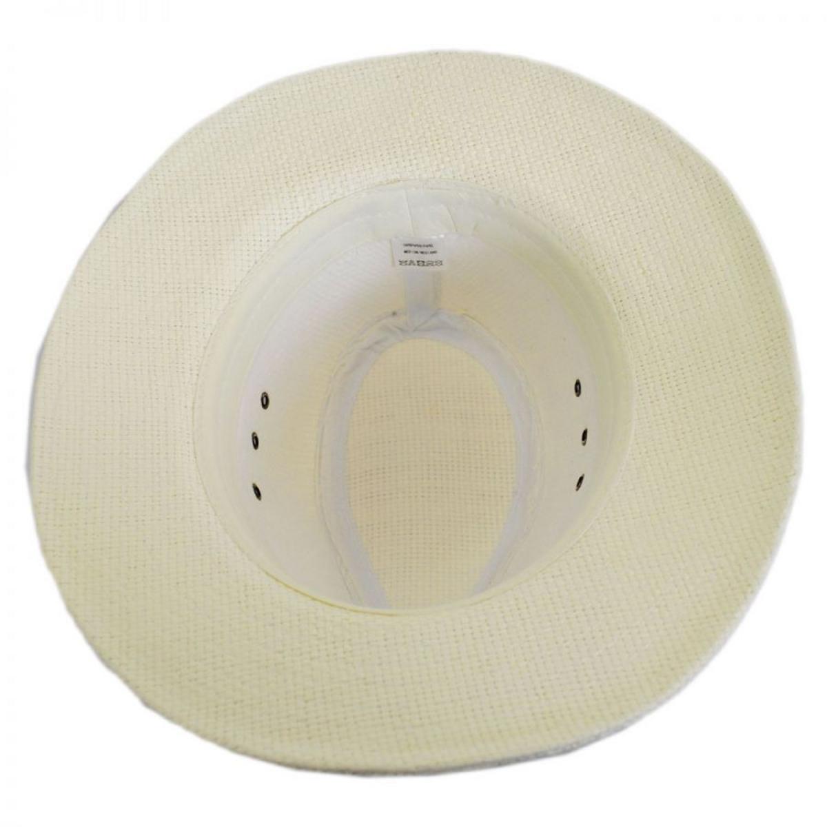 Panama Jack | Two Pleat Band Toyo Straw Safari Fedora Hat | 126397 | under | NATURAL