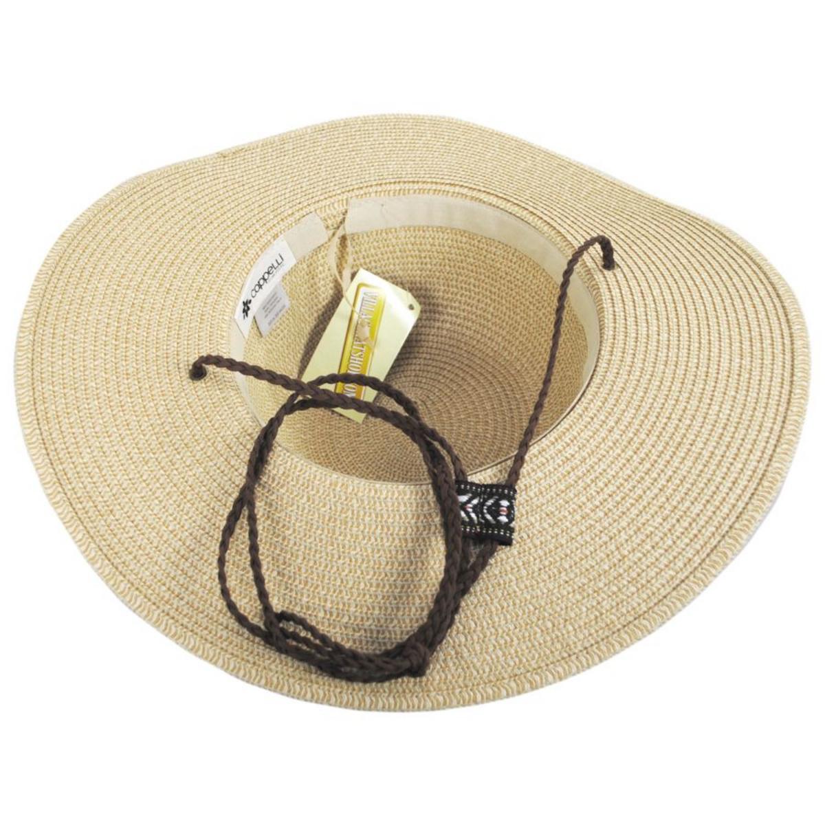 Cappelli | Merryl Toyo Braid Swinger with Chin Cord Sun Hat | 101263 | under | TEA