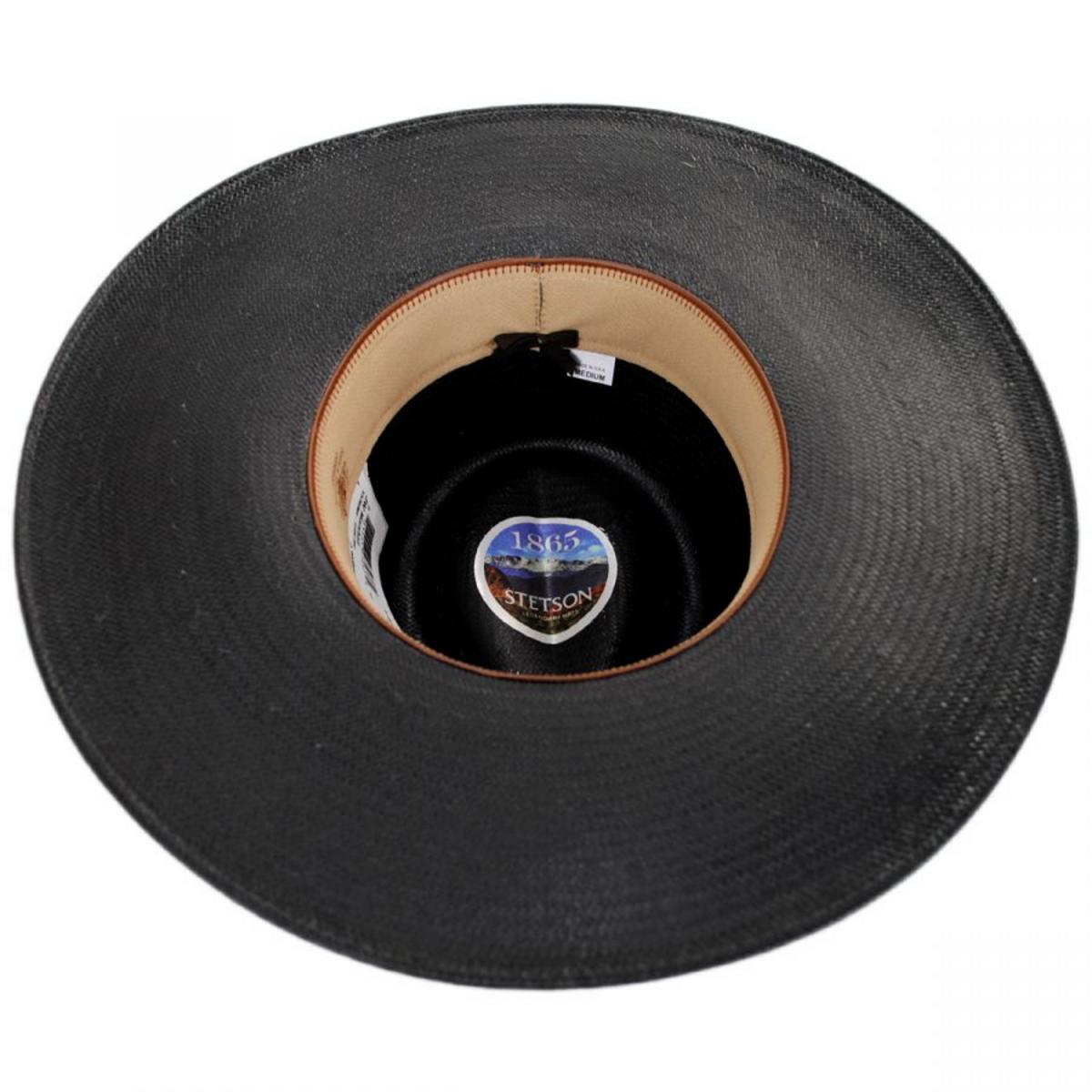 Stetson | JW Marshall Shantung Straw Western Hat | 127017 | under | BLACK