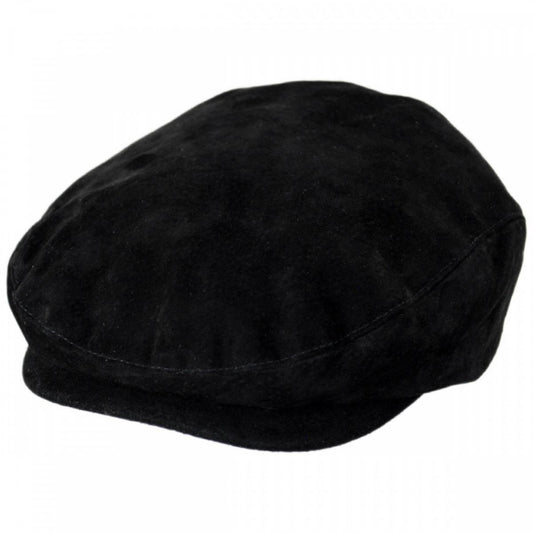 Jaxon Hats | Five-Point Suede Ivy Cap | 170200 | lead | BLACK