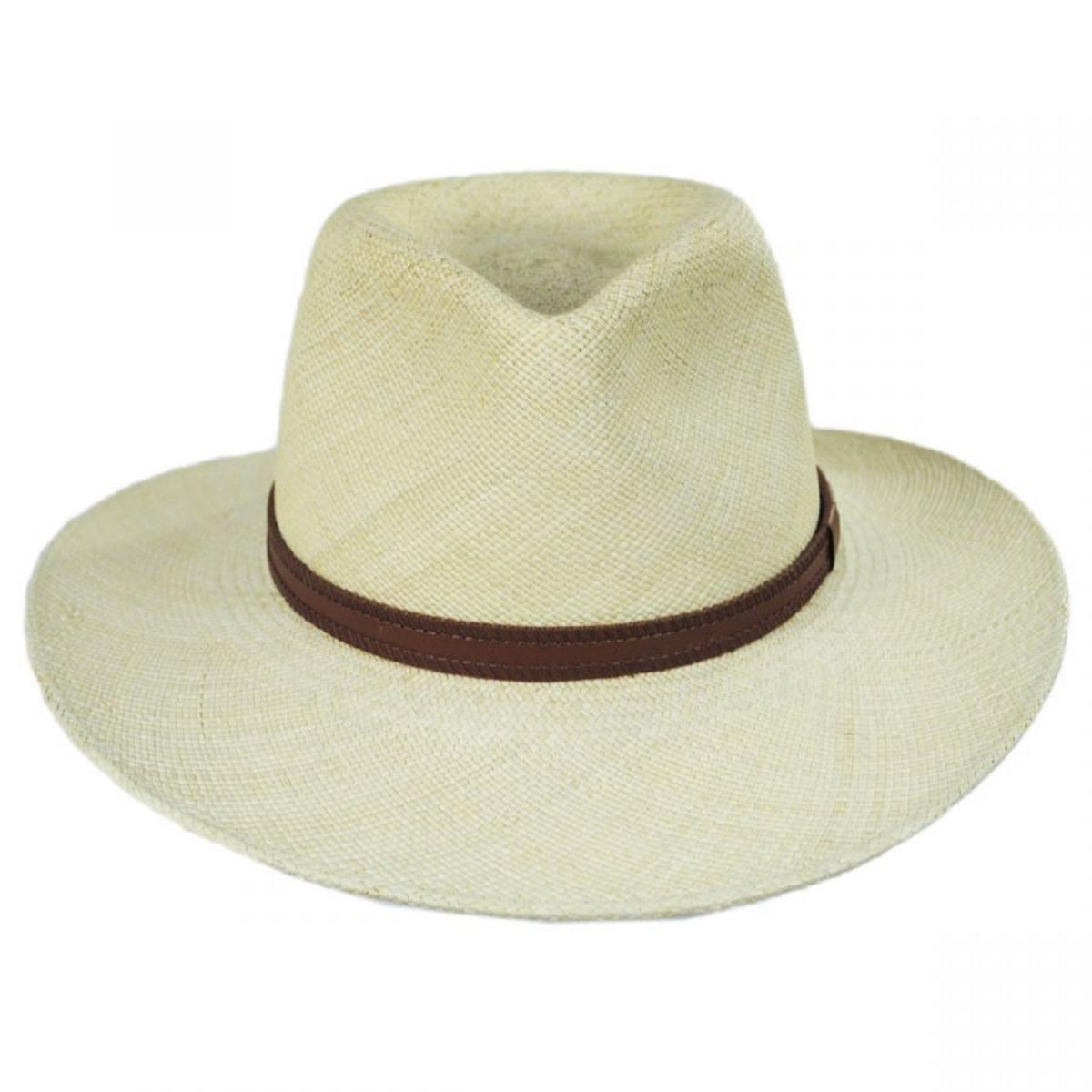 Bigalli | Vancouver Panama Straw Outback Hat | 129212 | front | NATURAL