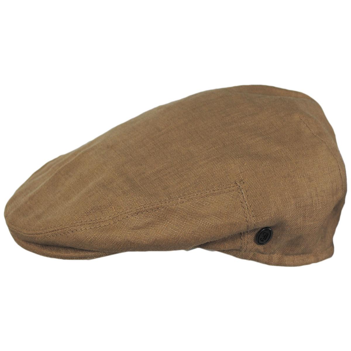 Jaxon Hats | Linen and Cotton Ivy Cap | 167732 | profile | CAMEL
