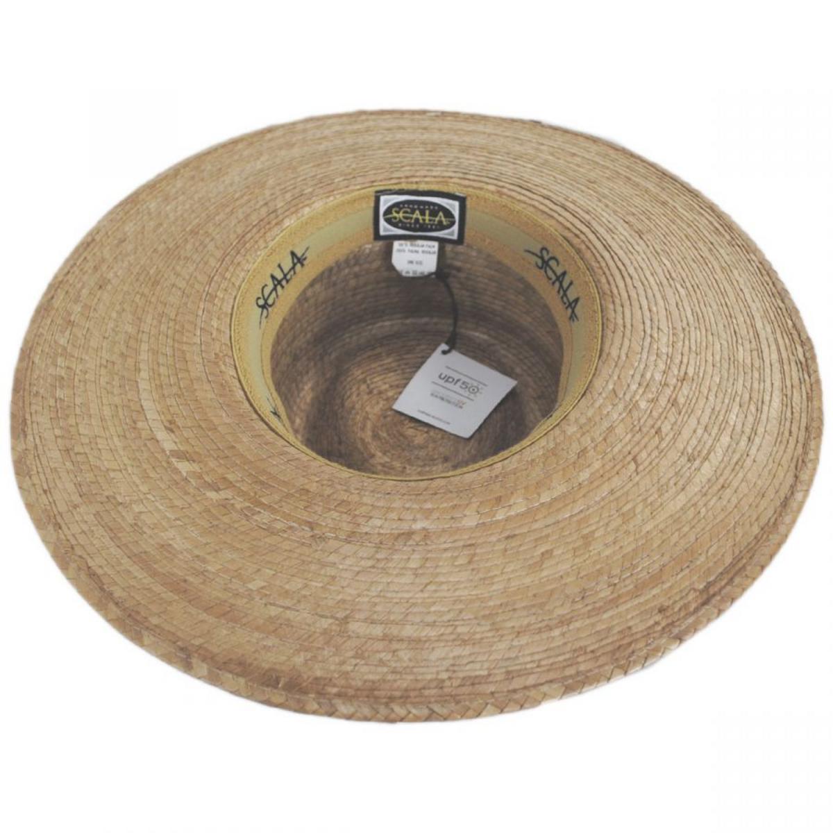 Scala | Laeila Palm Leaf Straw Fedora Hat | 101378 | under | TOAST