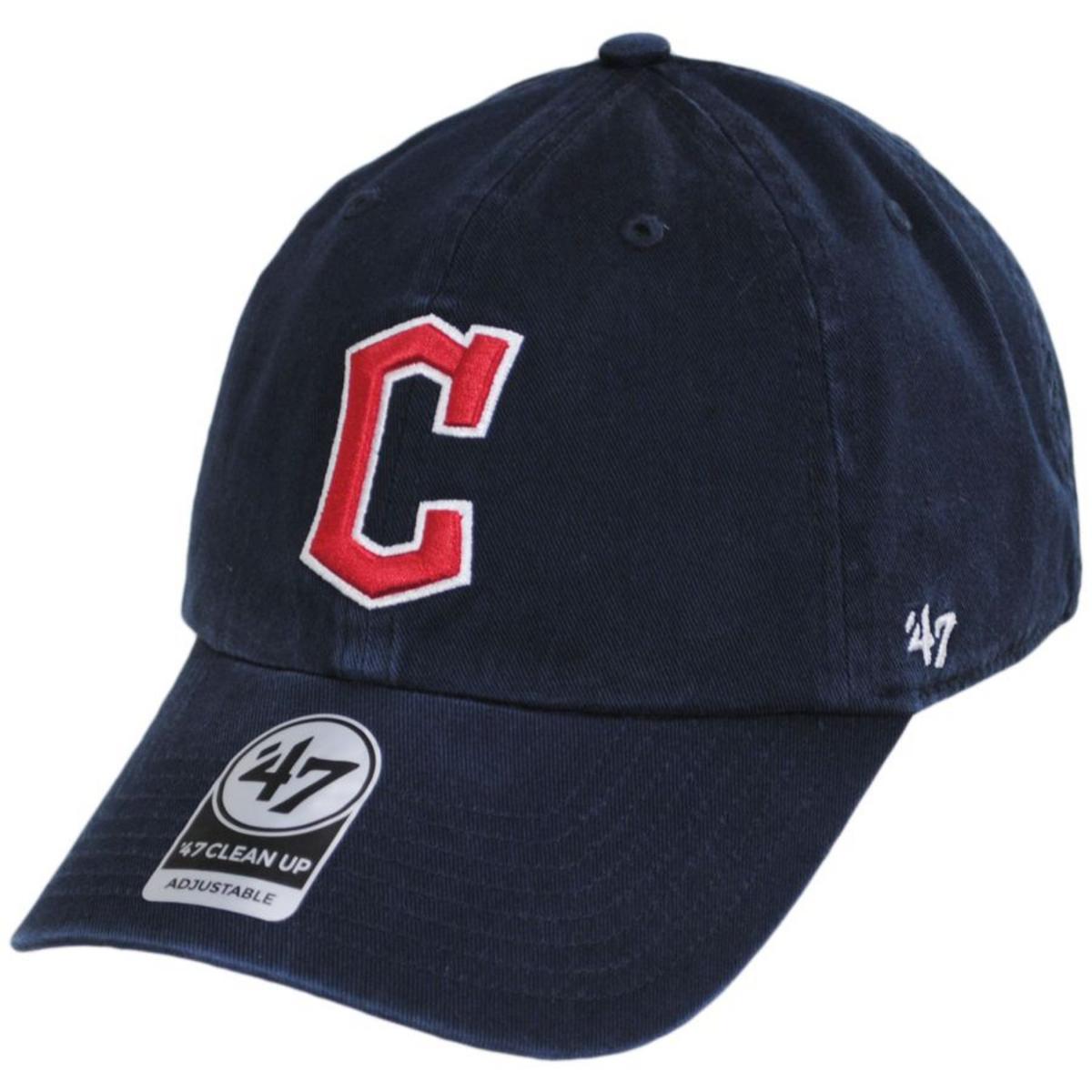 47 Brand | Cleveland Guardians MLB Clean Up Strapback Baseball Cap Dad Hat | 203401 | lead | NAVY