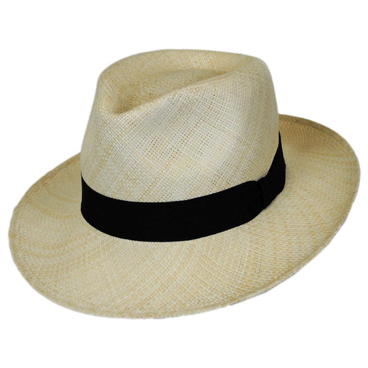 Jaxon Hats | Wholesale Panama Straw C-Crown Fedora Hat B2B Pre-Pack | B2B127111 | lead | NATURAL
