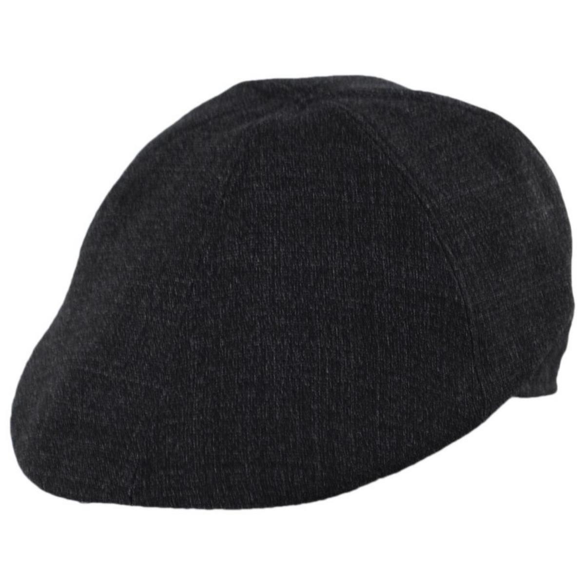 Baskerville Hat Company | Branson Tweed Wool Duckbill Cap | 167660 | lead | BLACK