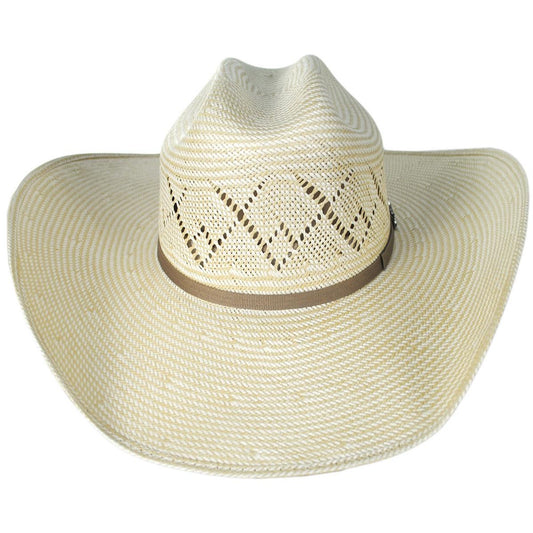 Bailey Western | Koslo II 15X Shantung Straw Western Hat | 127917 | front | NATURAL/SILVERBELLY