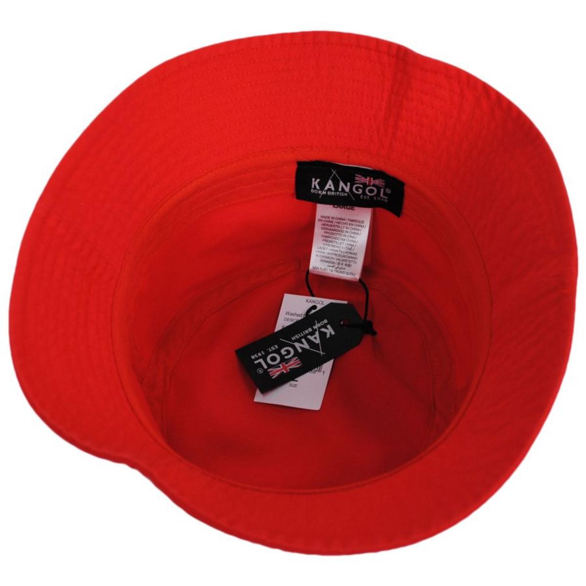 Kangol | Washed Cotton Bucket Hat | 185701 | under | CHERRY GLOW