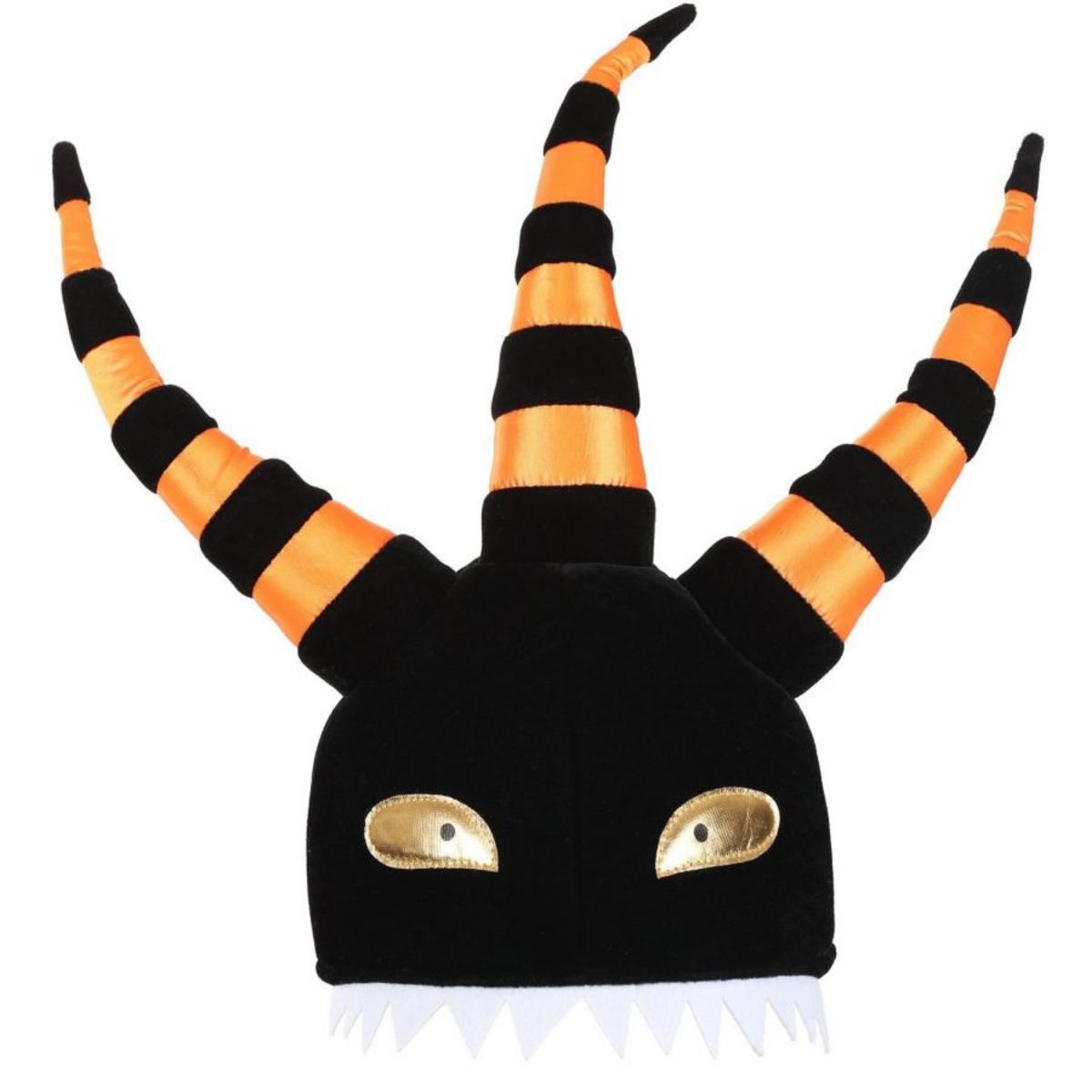 Disney | The Nightmare Before Christmas Harlequin Demon Plush Hat | 190452 | lead | BLACK/ORANGE