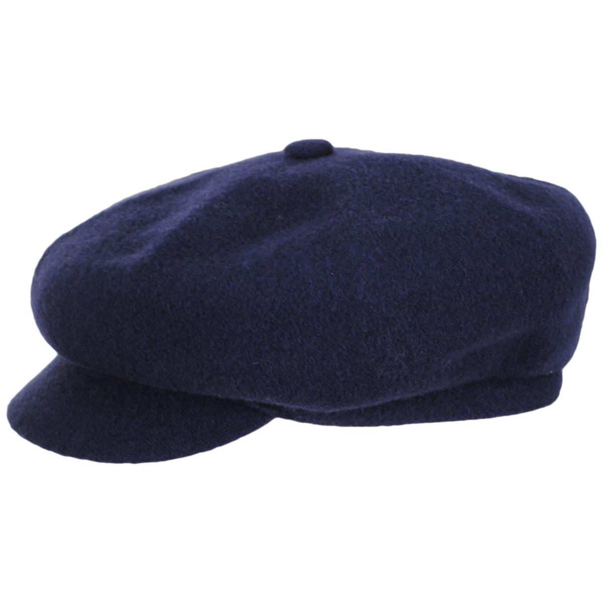 Kangol | Spitfire Wool Newsboy Cap | 160801 | profile | NAVY