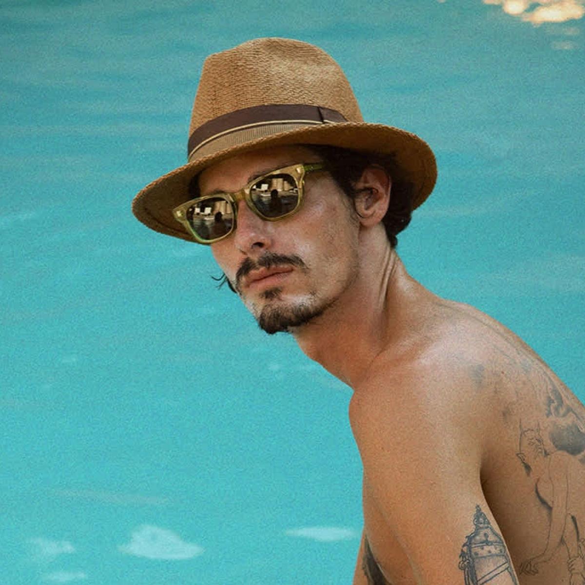 BRIXTON HATS | Roma Bangora Straw Fedora Hat | 128362 | lsmtwo | COFFEE