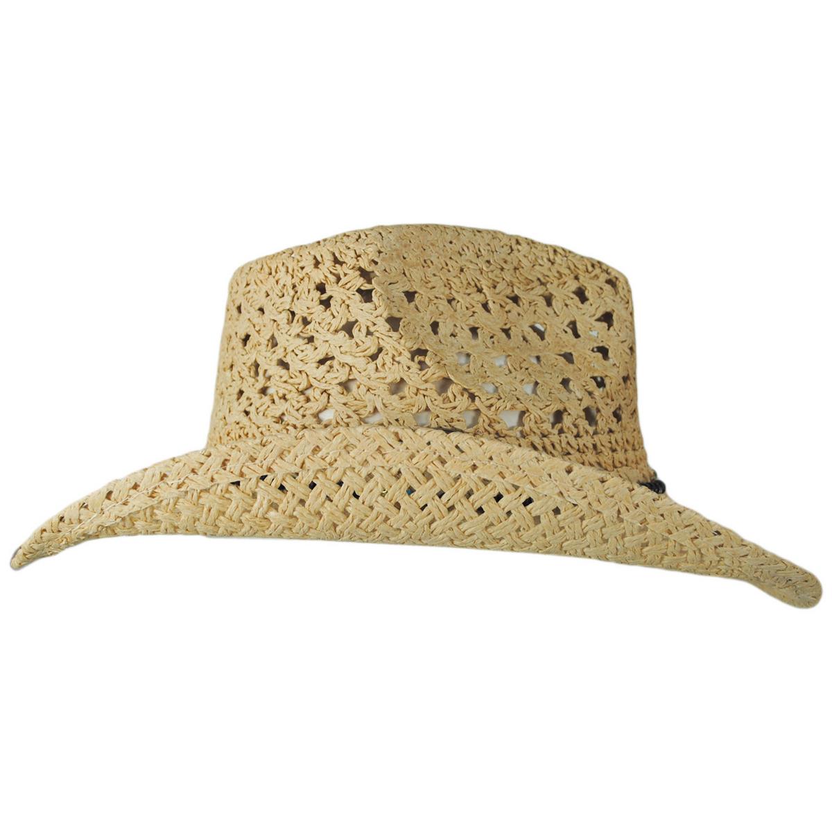 Panama Jack | Capybura Toyo Straw Western Hat | 102000 | profile | NATURAL