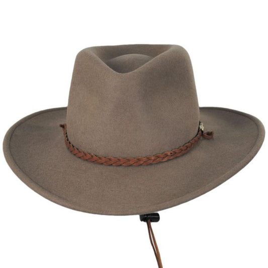 Stetson | Sagebrush Crushable Wool Felt Outback Hat | 130727 | front | MUSHROOM