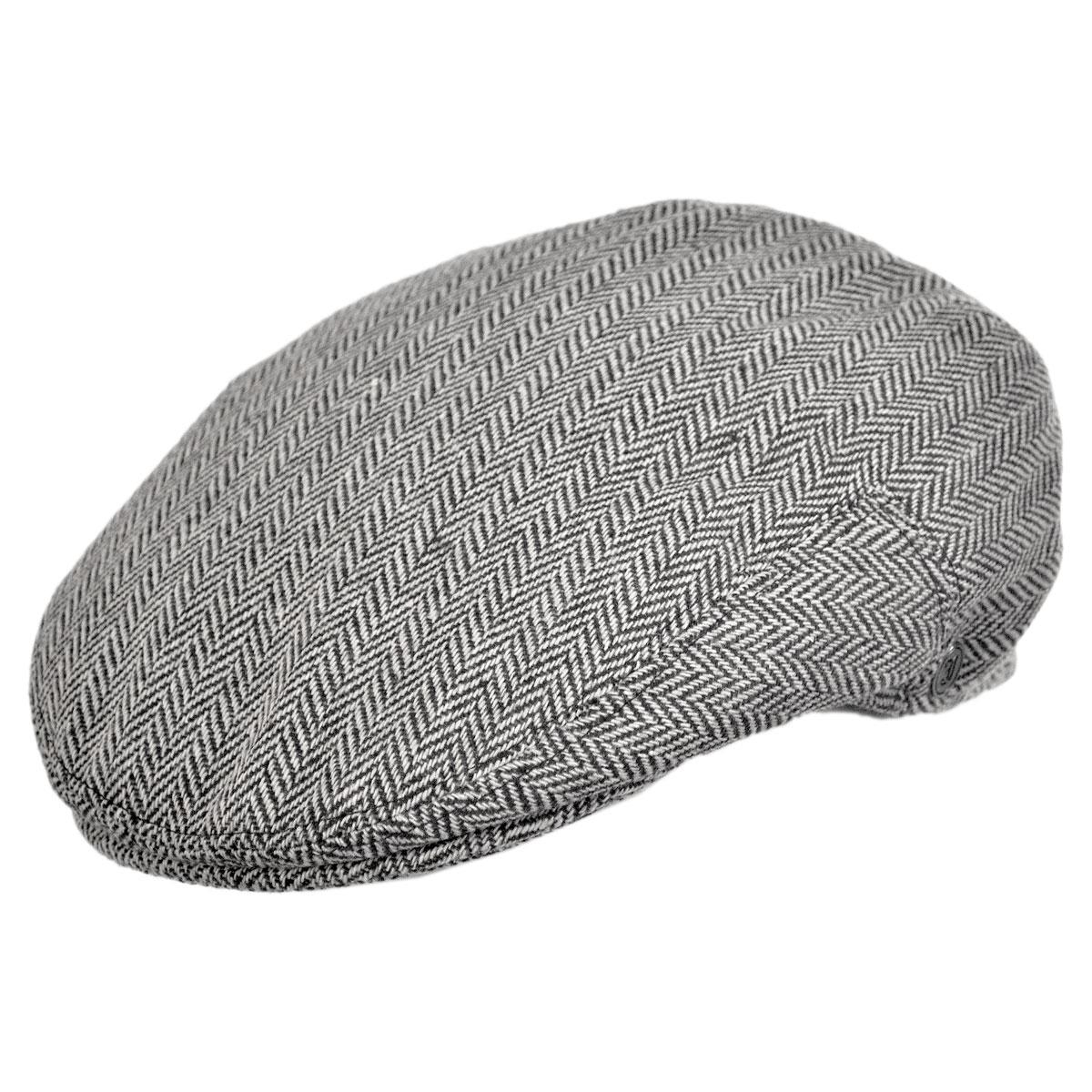 Jaxon Hats | Wholesale Herringbone Wool Blend Ivy Cap B2B Pre-Pack | B2B167750 | lead | GREY