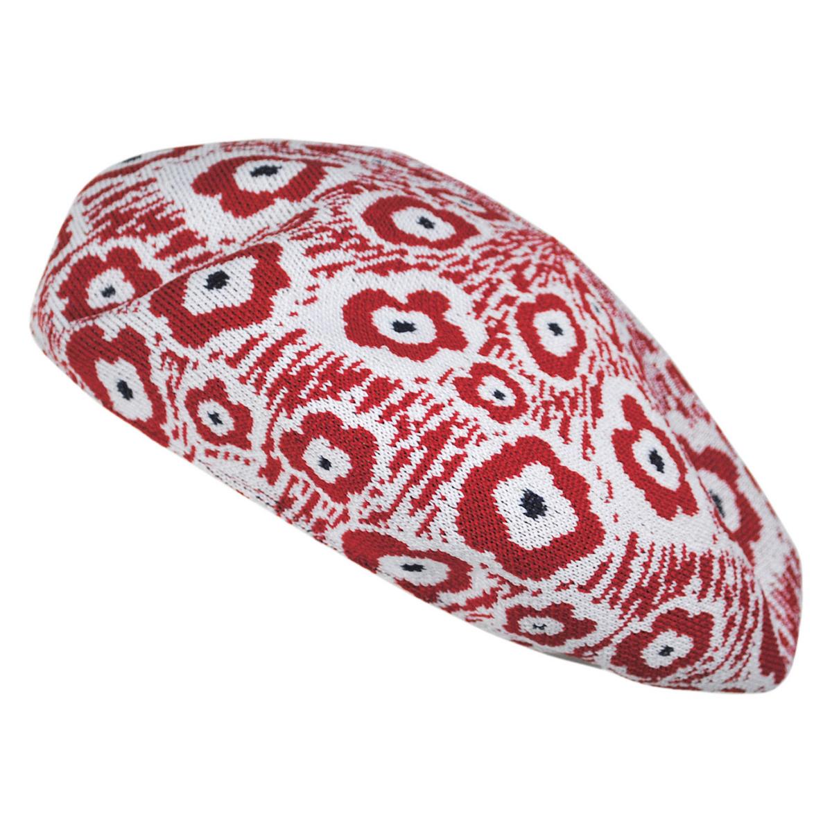 Retro Flower Tropic Beret – Village Hat Shop display picture 1