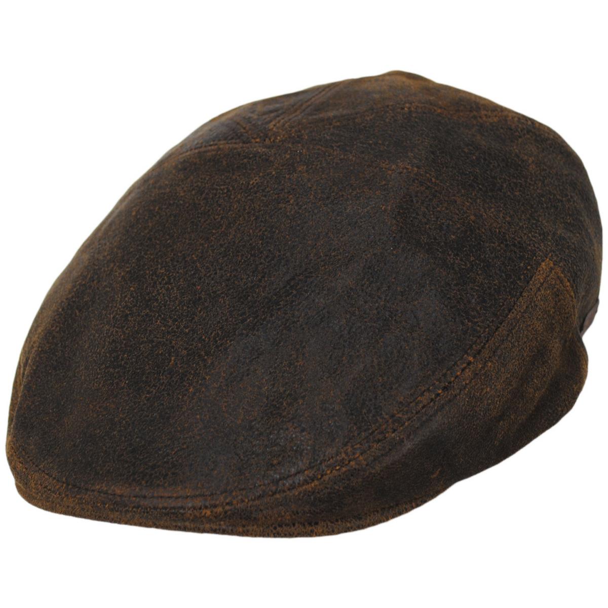 Bailey 1922 | Taxten Weathered Leather Ivy Cap | 167127 | lead | BROWN