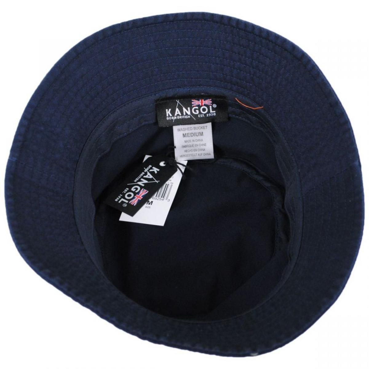 Kangol | Washed Cotton Bucket Hat | 185701 | under | NAVY