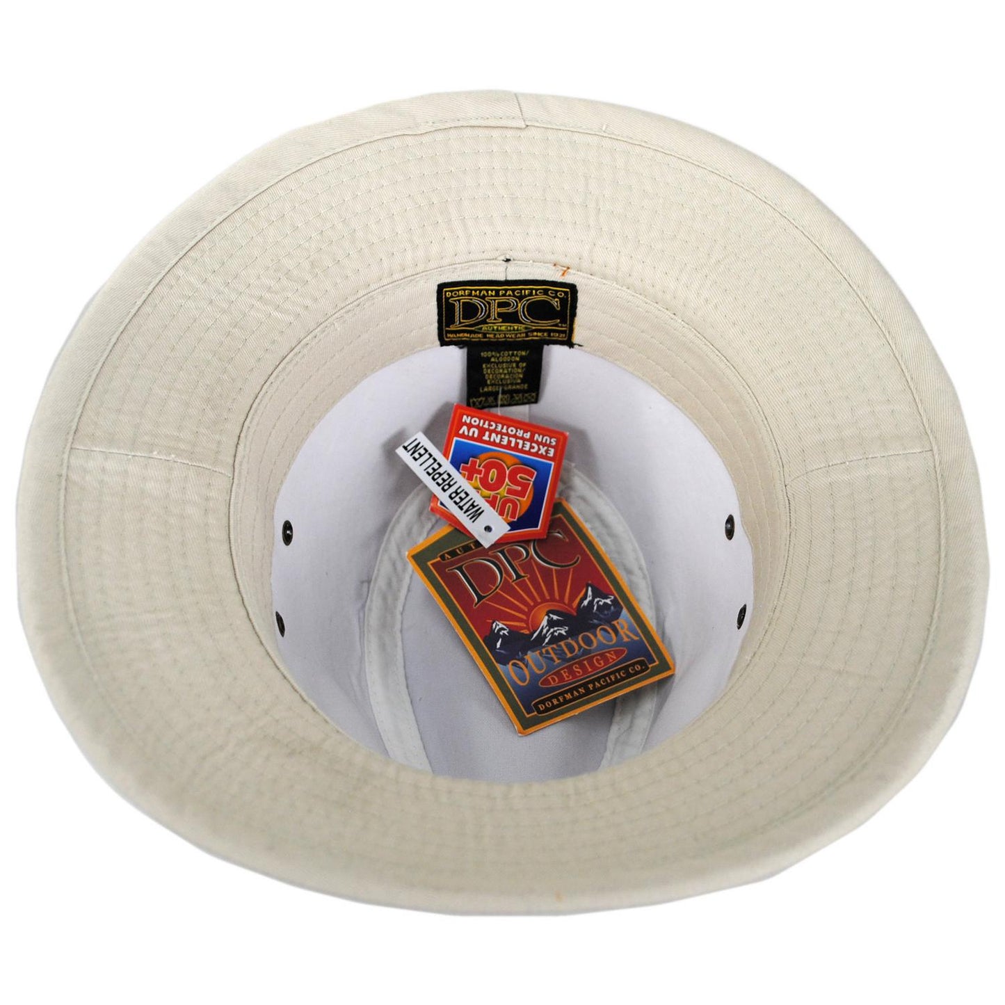 Dorfman Pacific | Packable Cotton Twill Safari Fedora Hat | 140215 | under | PUTTY