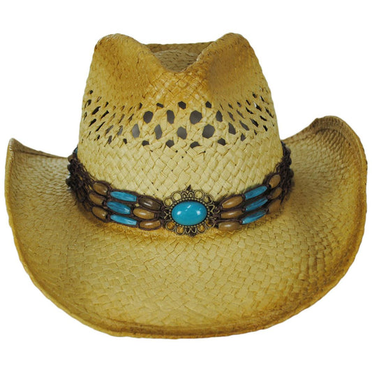 Jeanne Simmons | Lagoon Toyo Straw Cowboy Hat | 101815 | front | NATURAL