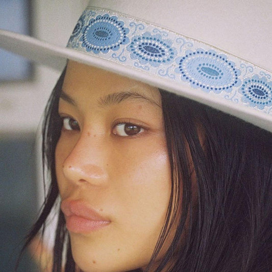 Lack of Color | Lolita Wool Felt Boater Hat | 124315 | lsfone | AZURE