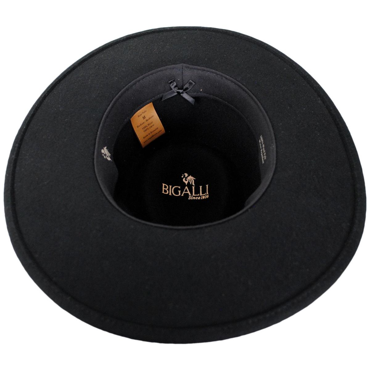 Bigalli | Australian Wool Felt Outback Hat | 131419 | under | BLACK