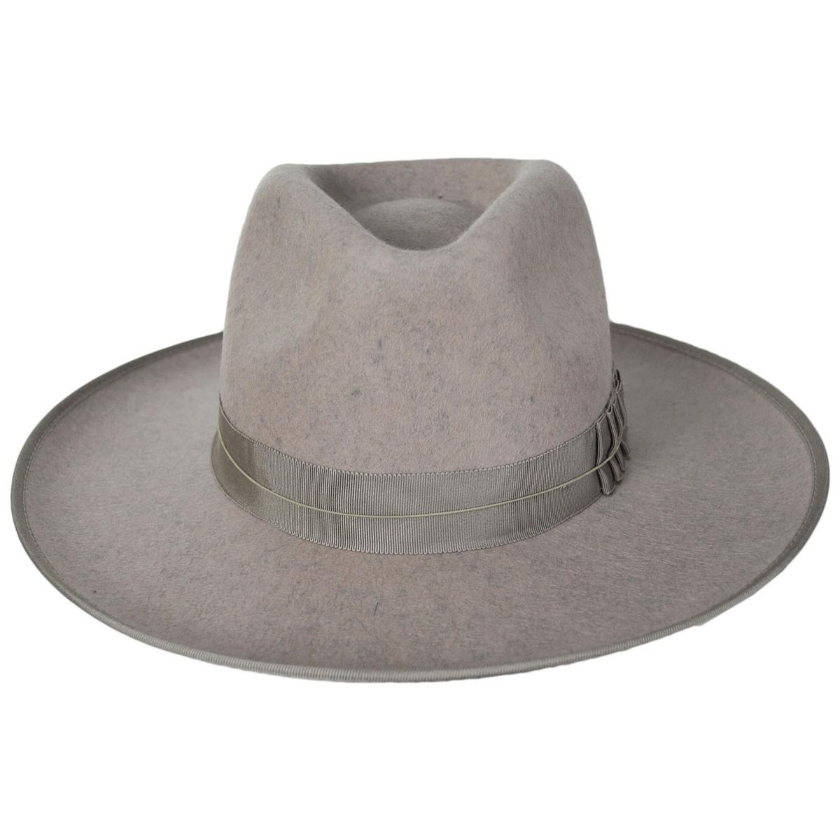 BRIXTON HATS | Reno Wool Felt Fedora Hat - Oatmeal | 135651OAT | front | OATMEAL