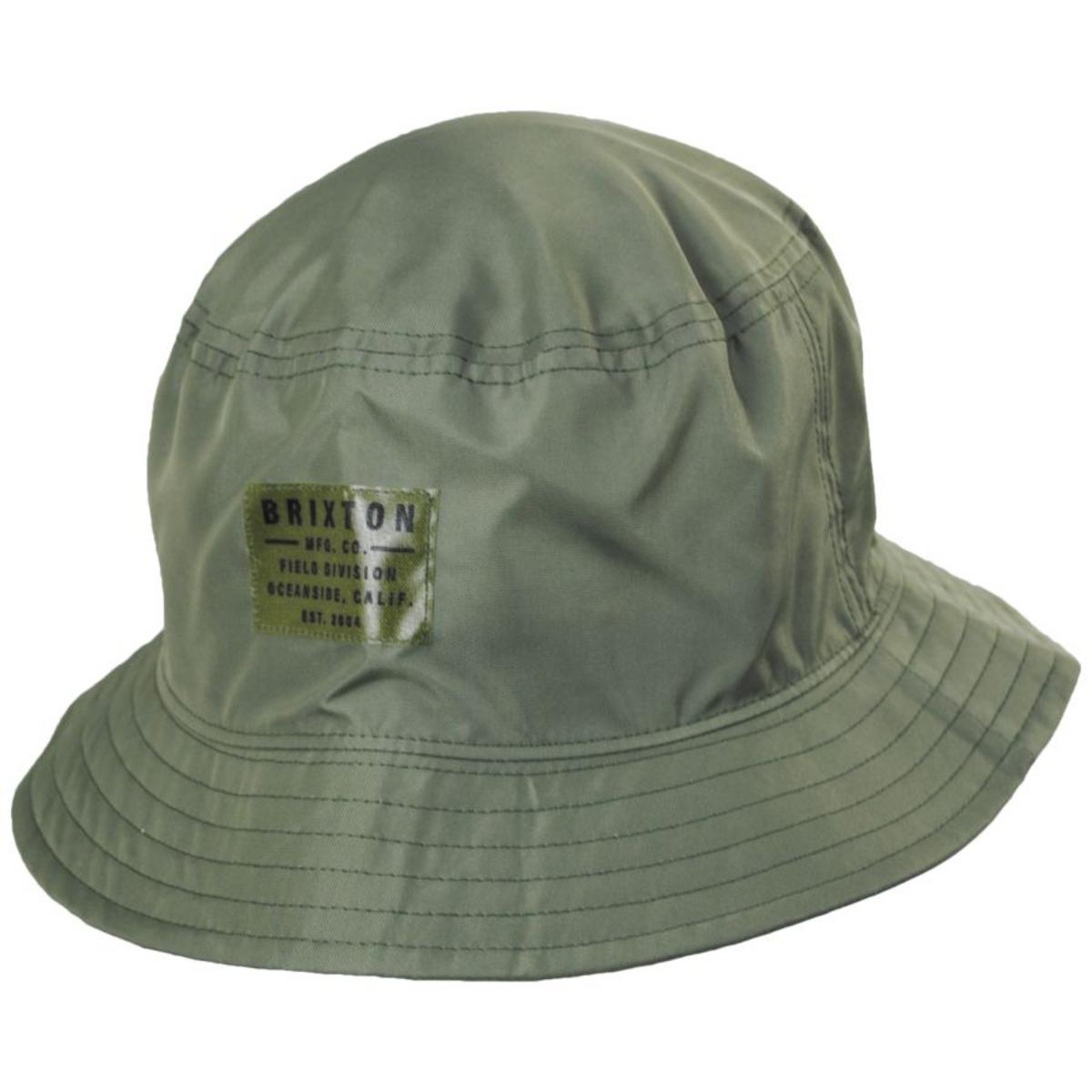 BRIXTON HATS | Vintage Nylon Packable Bucket Hat | 185542 | lead | OLIVE SURPLUS