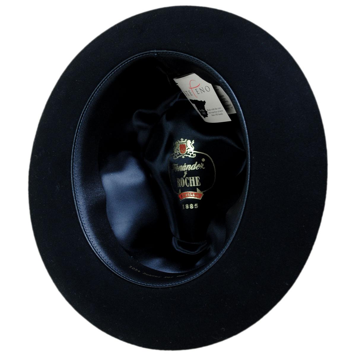 Stefeno Hats | Ultimo Beaver Fur Felt Fedora Hat | 136000 | detailone | BLACK
