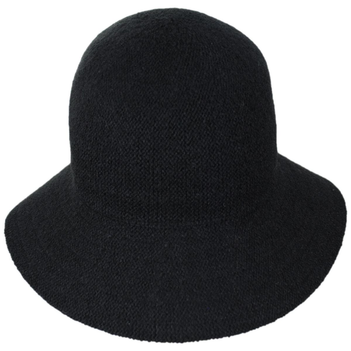 San Diego Hat Company | Jean Ann Knit Bucket Hat | 108664 | front | BLACK