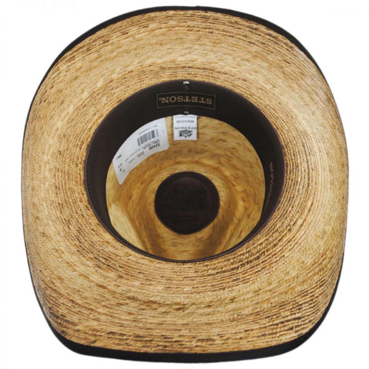 Stetson | Kimball Palm Leaf Straw Western Hat | 126922 | under | NATURAL/BURNED