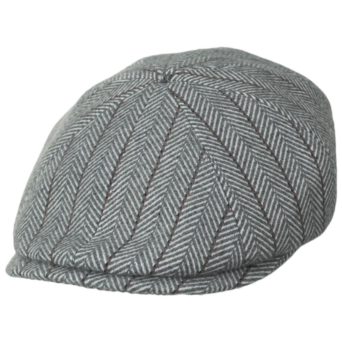 Bailey 1922 | Arley Wool Blend Herringbone 8 Panel Cap | 167216 | lead | GREY