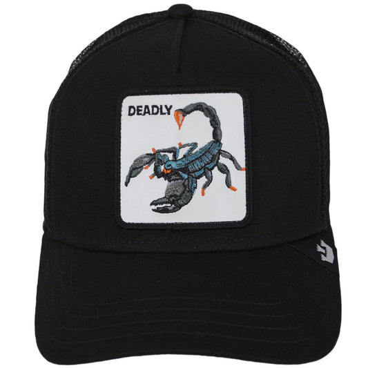 Goorin Bros | Deadliest Scorpion Mesh Trucker Snapback Baseball Cap | 200657 | front | BLACK